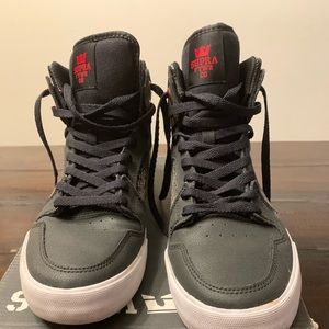 Supra Vaider Men's Shoes Black/Red-White size 11